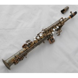 Sopranino Saxophone Eb Sax Antique Finish. Low Bb high F with Case. Professional Series.