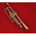Professional Gold Brass Bass Trumpet Bb Key 3 Monel valves Horn With Case
