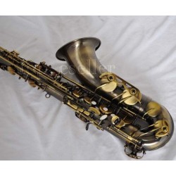 Professional Antique Bronze Tenor Sax Saxophone Bb High F# Saxofon with Case