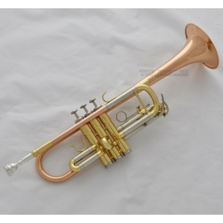 Professional Rose Brass C Key Trumpet horn Monel valve 4.882'' Bell With Case