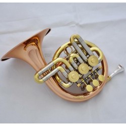 Top Quality Rose Brass Piccolo Mini French horn B-Flat Tone with case Free Ship
