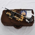 Professional Black Nickel Gold Trumpet Horn Germany Brass 3 Monel Valve Case