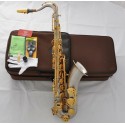Professional Satin Nickel Superbrass Tenor Saxophone Sax Abalone Key High F#