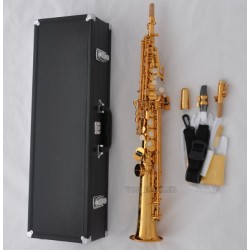 Pro. New Electrophoresis Gold Straight Soprano Sax Mercury Saxophone Hard Case