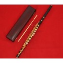 Professional C flat Trill Flute Grenadilla Ebony Wooden Gold Plated Key With Case