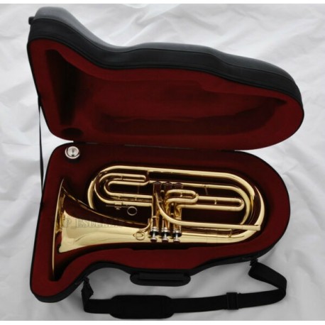 Professional Gold Brass Marching Baritone Tuba Horn Instrument With Case