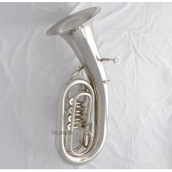 Professional Silver Nickel 4 Rotary Valves Euphonium Bb Key horn With Case