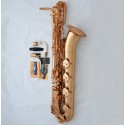 New PRO. Superbrass Baritone Saxophone Rose Gold Finish Eb Sax Germany Mouth