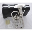 High-Grade New Silver Nickel 3 Piston Baritone Horn Bb Keys Wtih Case
