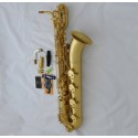 Professional Superbrass Eb Yellow Antique Baritone Saxophone Low A key 2 Neck +Case