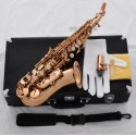 Professional Rose Gold Plated Curved Soprano Sax Bb Saxophone High F#