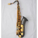 Professional Matt Black nickel Tenor Saxophone Bb Sax Engraving Bell With Case