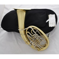 Professional Superbrass Gold 4 Rotary Valve Euphonium Bb horn White Copper Cylinder