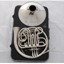 Professional Silver Nickel Plated Double French Horn F/Bb Key With Case