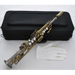 Professional Antique Brass Eb Sopranino saxophone sax low Bb to high E With Case