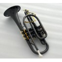 Professional Black nickel Cornet horn Bb Double triggers Trumpet With Case