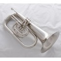 Superbrass Bb Marching Euphonium Horn Silver Nickel Finish With Case