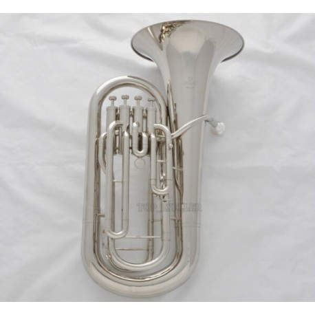 Professional Silver Nickel Euphonium horn 4 Valves With Case
