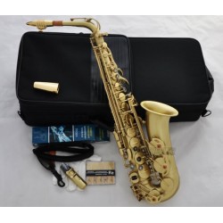 Professional Yellow Antique 54 Reference Alto Sax Saxophone High F# Metal Mouth