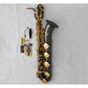 Professional Black Nickel Superbrass Baritone Saxophone Eb Sax Low A High F# 2 Neck