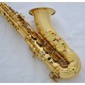 Professional Gold Tenor Saxophone sax Abalone Shell Key High F Bb Saxofon W/Case