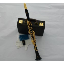 Concert Pro Black Wooden Gold Plated Bb Clarinet 19 key Italian pad With Case