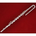 Professional Silver Bass Flute C Key Off Set G# Key Italian Pad With Case