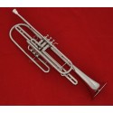 Professional Nickel Silver Plated Bass Trumpet Bb Key Horn With Case Mouth