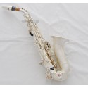 Professional Superbrass Curved Soprano Saxophone Satin Silver Sax Italian pads