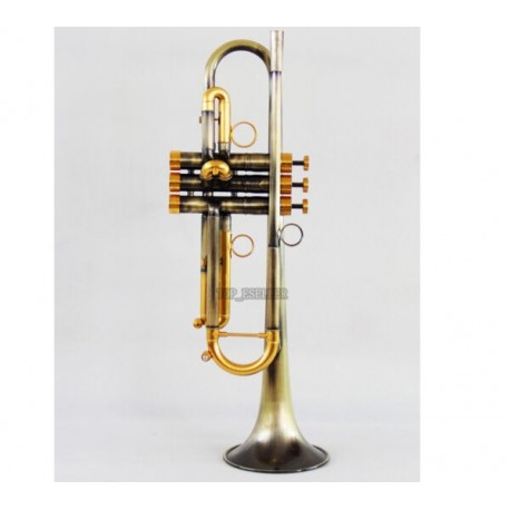 Customized Antique bronze Trumpet Professional Bb Horn Monel Valves Pro.Case