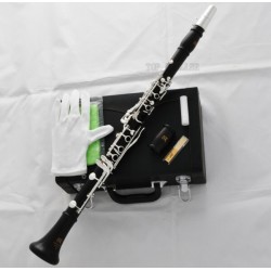 Concert Professional 17 Key A Clarinet Ebony Wooden Material 2 barrels W/case