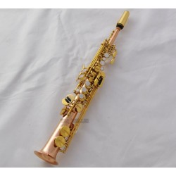 Professional Rose Brass Eb Sopranino saxopohone Sax Low B high E Italian pad