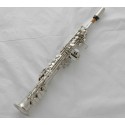Professional Silver Nickel Sopranino Saxophone sax Eb Low Bb high F With Case