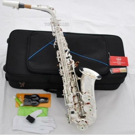 Professional Silver Plating Alto Saxophone Superbrass E-Flat sax With Case