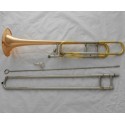 Professional Rose Brass Bell Tenor Trombone Bb/F Keys Horn With Case Mouthpiece