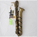 Latest Superbrass Baritone Saxophone Antique Bronze Bari SAX With ABALONE Key +Case