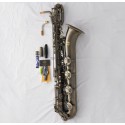 Professional Superbrass Antique Baritone Saxophone Eb Sax Low A to High F# 2 Necks