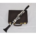 Professional Grenadilla Africa Black Wood Wooden Clarinet 18 Key Silver Case
