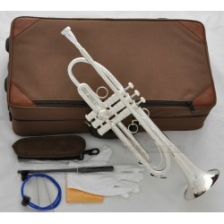 Professional Silver Plated Bb Trumpet Streamline Design Horn Monel piston