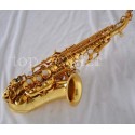 High Quality gold Bb soprano saxophone new curved sax high F# with case