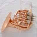Professional Phosphor Brass Piccolo Mini French Horn Bb Pocket Horn Engraving Bell