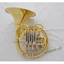 Professional Gold 103 Mode Double French Horn F/Bb Cupronicekl Tuning Pipe +Case