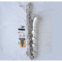 Professional Silver nickel Superbrass Baritone Saxophone With Abalone Shell Key Sax