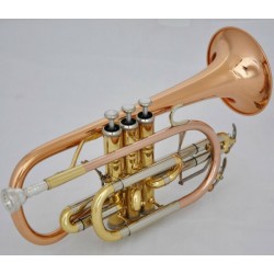 Professional Rose Brass Cornet horn B-flat Double triggers Trumpet With Case