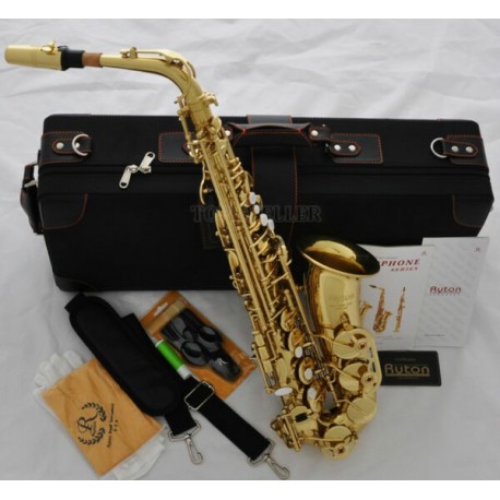 Professional USA Ryton Alto Saxophone Gold sax High F# Germany mouth Deluxe Case