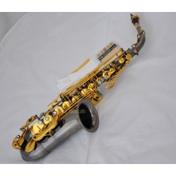 Professional Black nickel Gold Alto Saxophone Sax High F# Abalone Key Case
