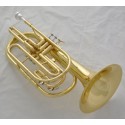 Professional Gold Marching Trombone B-Flat Monel Valve Brand With Case