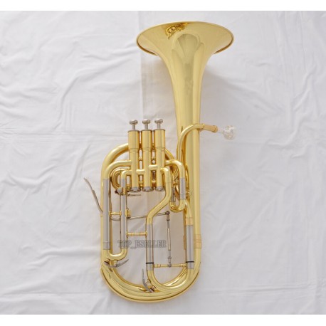 Pro Quality New Superbrass Gold Eb Alto Horn 3 Piston with Designer Case