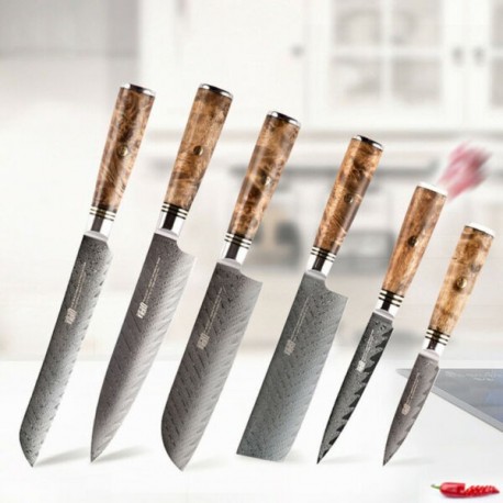 Japanese Aus10 Damascus Kitchen Knife 67 layer Amazing Quality Sapele Wood Handle