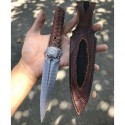 Damascus Survival Outdoor Hunting Knife Fixed Blade Sword Dagger Full Tang Wood